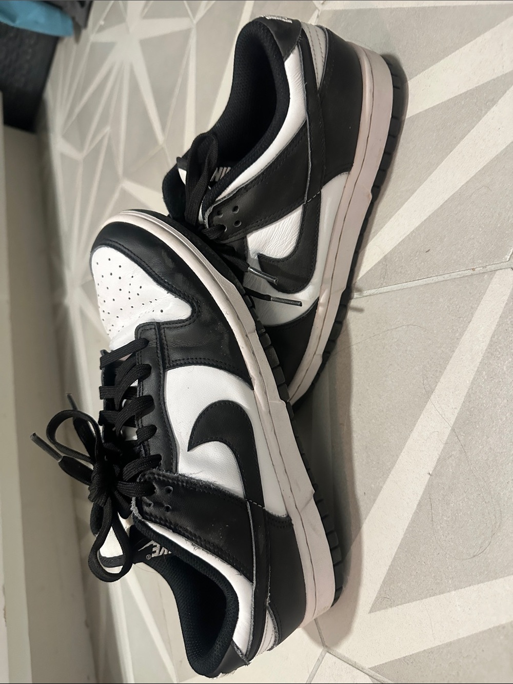 Nike Black and White Pandas Low-Top Swoosh Sneakers